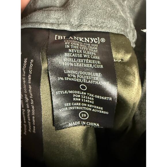 BlankNYC Hunter Green Retro Suede Leather Front Slit Pencil Midi Skirt Size 29 - Picture 15 of 15